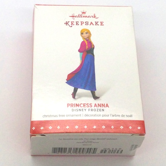 Hallmark Other - Disney frozen princess anna ornament in box 2015 hallmark 3.5” Christmas tree